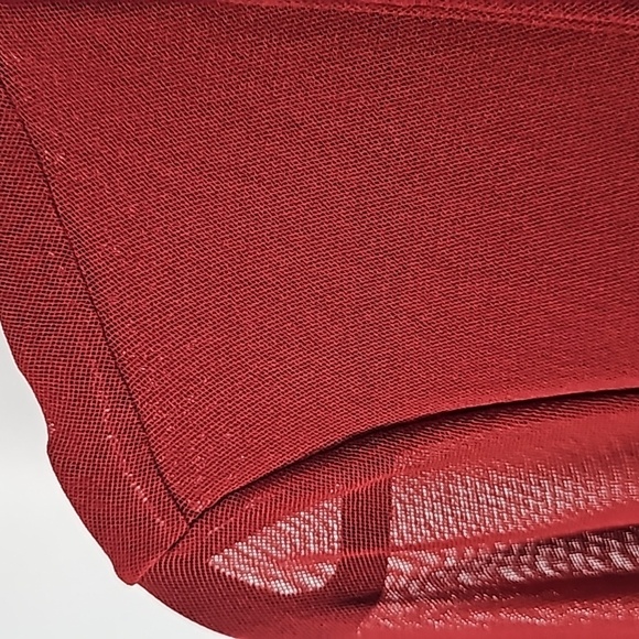 Sweet Pea Cinnamon Brown Mesh Vneck Bodycon Rusched Waist Faux Wrap Dress - Picture 4 of 10